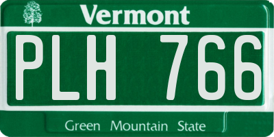 VT license plate PLH766