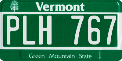 VT license plate PLH767