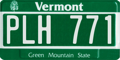 VT license plate PLH771