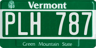 VT license plate PLH787