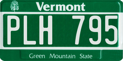 VT license plate PLH795