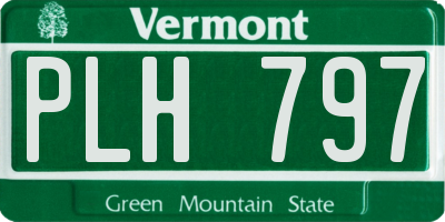 VT license plate PLH797
