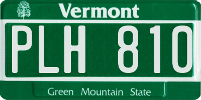 VT license plate PLH810