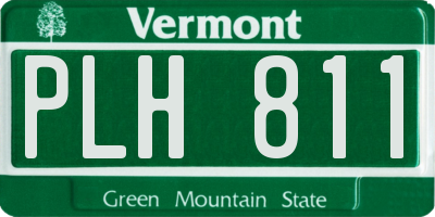 VT license plate PLH811