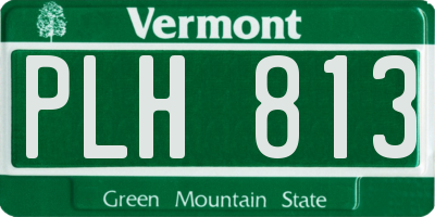 VT license plate PLH813