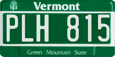 VT license plate PLH815