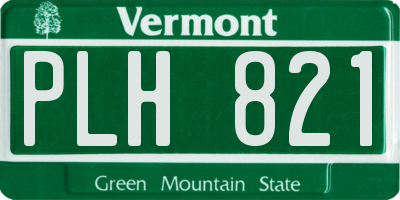VT license plate PLH821