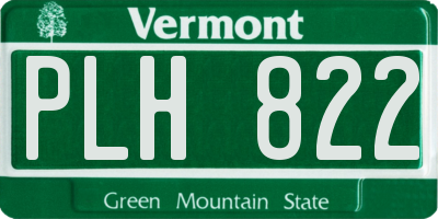 VT license plate PLH822