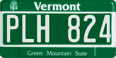 VT license plate PLH824