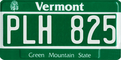 VT license plate PLH825