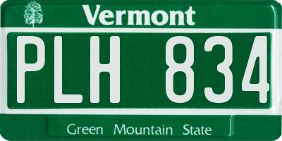 VT license plate PLH834