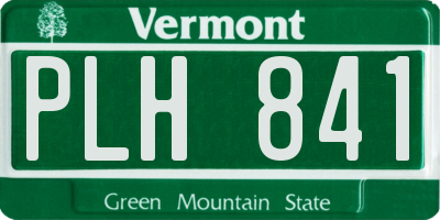 VT license plate PLH841