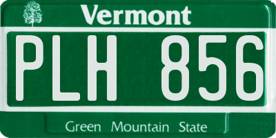 VT license plate PLH856