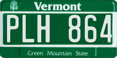 VT license plate PLH864