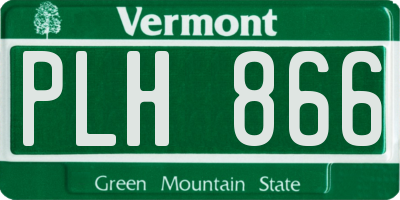 VT license plate PLH866