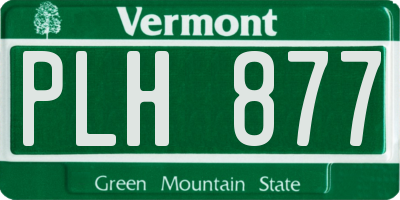 VT license plate PLH877