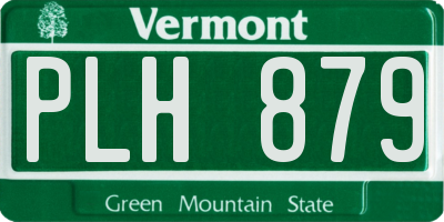 VT license plate PLH879