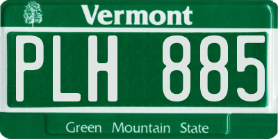 VT license plate PLH885