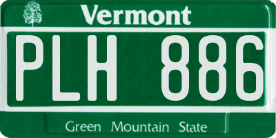 VT license plate PLH886