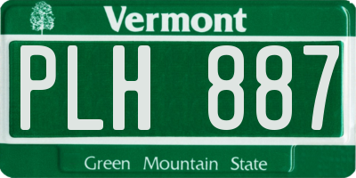 VT license plate PLH887