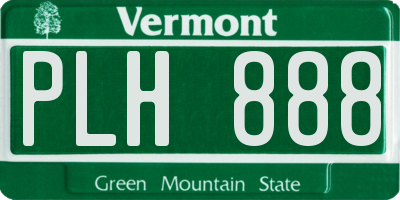 VT license plate PLH888