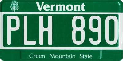 VT license plate PLH890