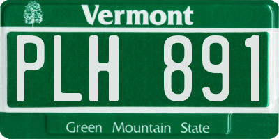 VT license plate PLH891