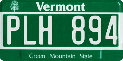 VT license plate PLH894