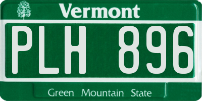 VT license plate PLH896