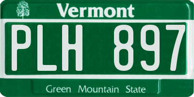 VT license plate PLH897