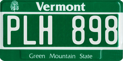 VT license plate PLH898