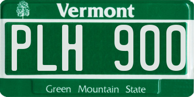 VT license plate PLH900
