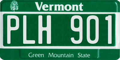 VT license plate PLH901