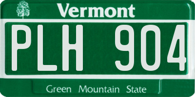 VT license plate PLH904