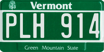 VT license plate PLH914