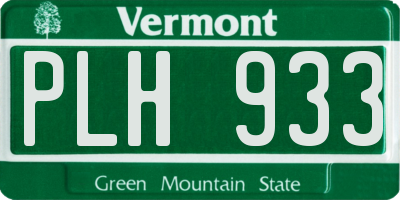 VT license plate PLH933