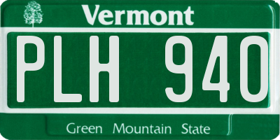 VT license plate PLH940