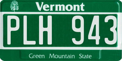 VT license plate PLH943