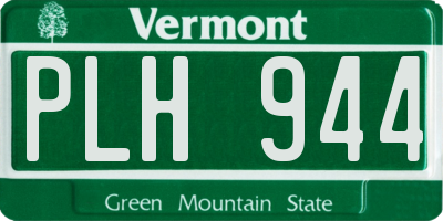 VT license plate PLH944