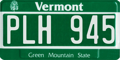 VT license plate PLH945
