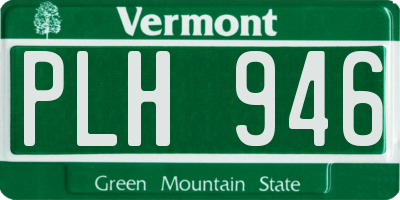 VT license plate PLH946