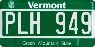 VT license plate PLH949