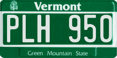 VT license plate PLH950