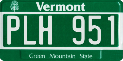 VT license plate PLH951