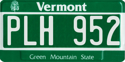 VT license plate PLH952