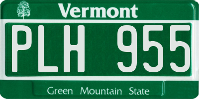 VT license plate PLH955