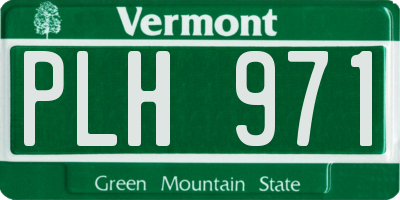 VT license plate PLH971