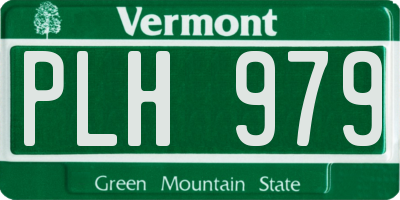 VT license plate PLH979