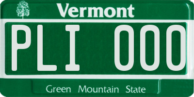VT license plate PLI000