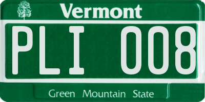VT license plate PLI008